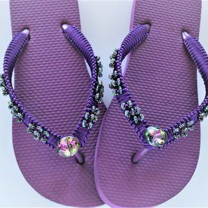 Macramé Women Flip Flops Boho Chic Beach Vacation